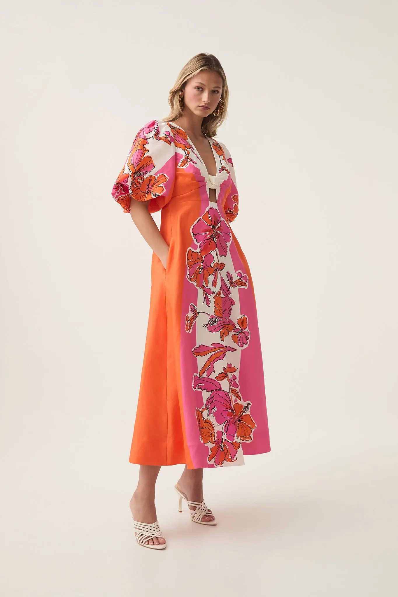 Overflow Knotted Midi Dress sold by Aje product image thumbnail 3