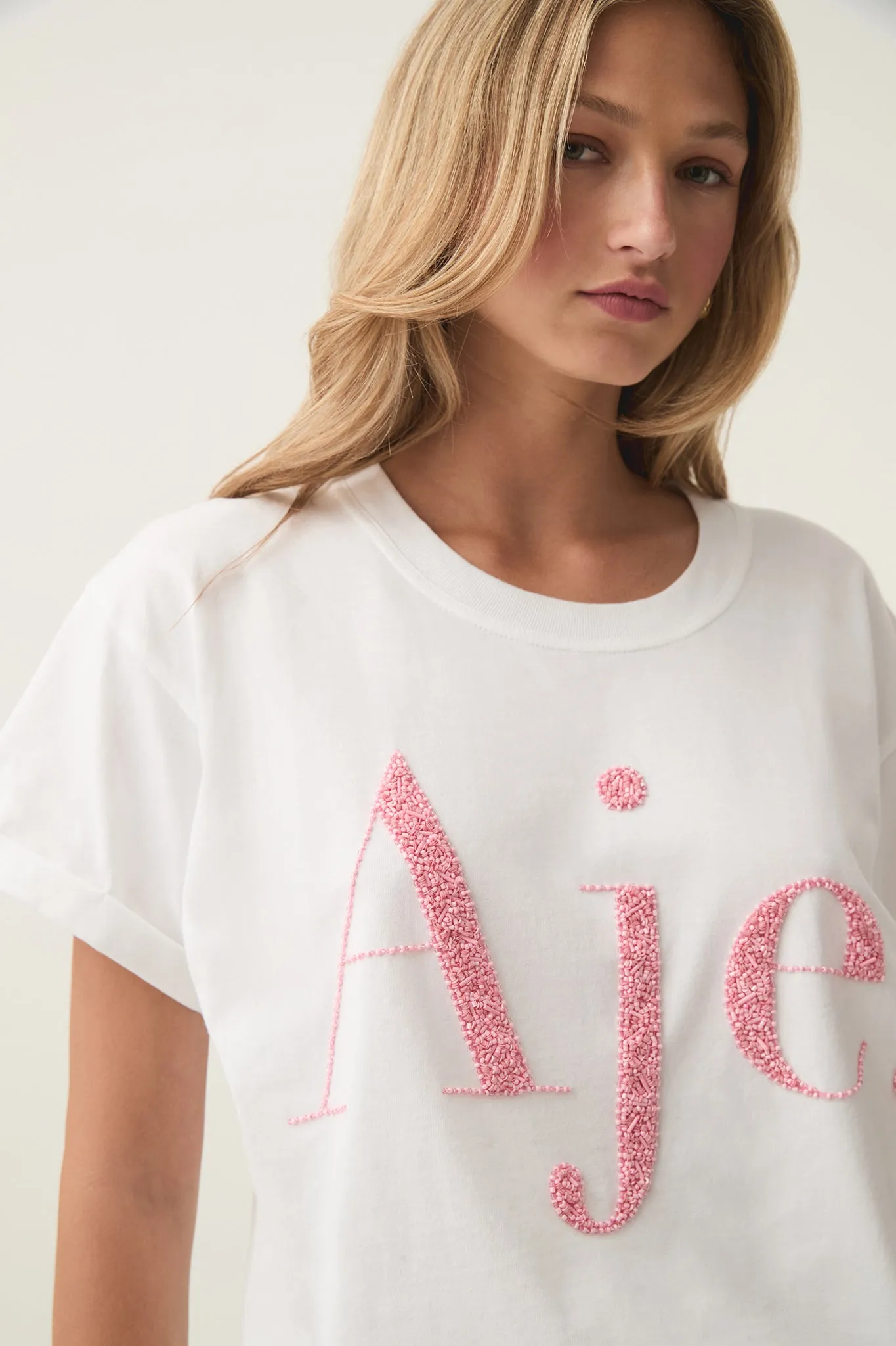 Fondness Embellished Logo Tee sold by Aje product image thumbnail 4