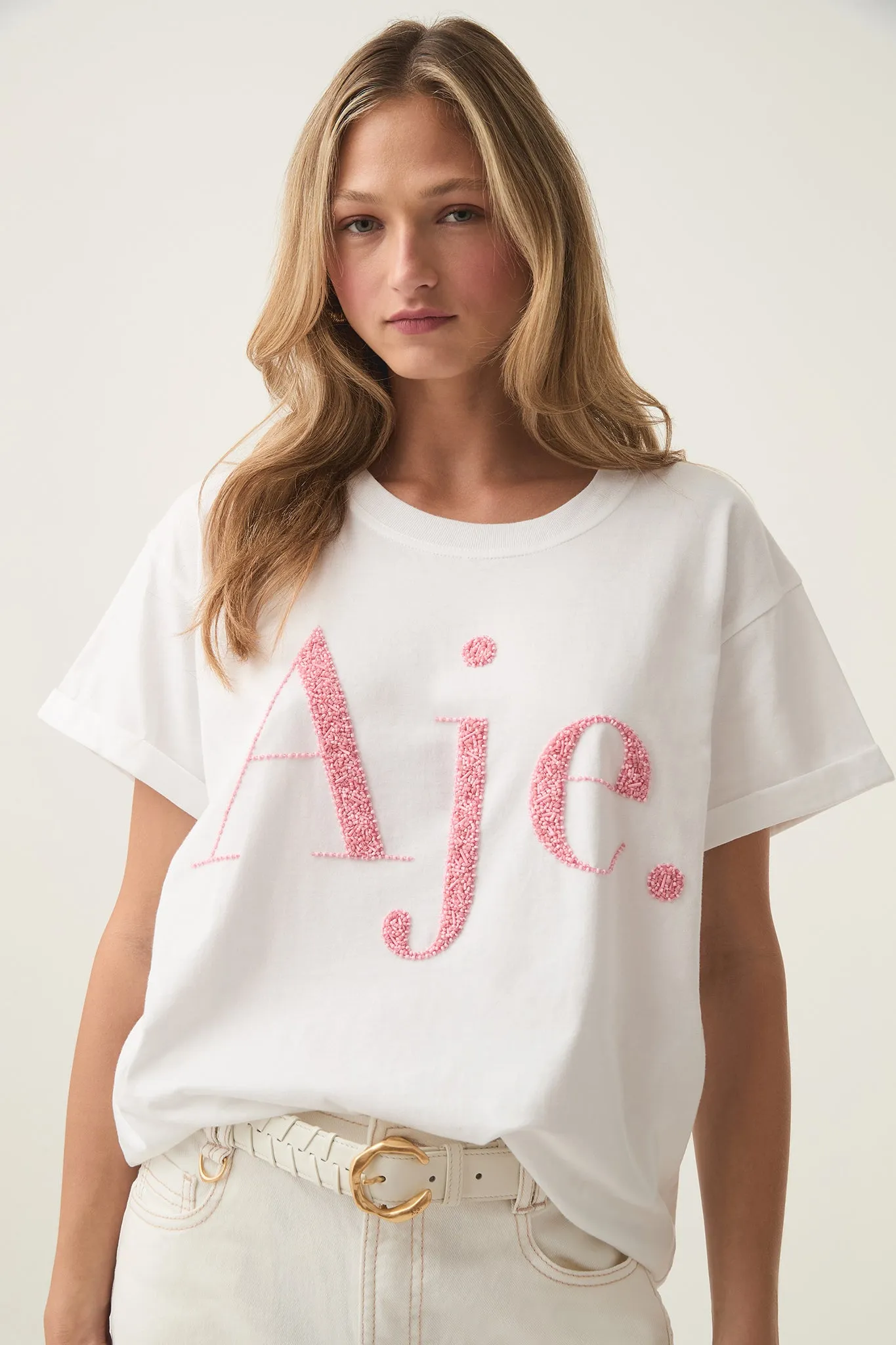 Fondness Embellished Logo Tee sold by Aje