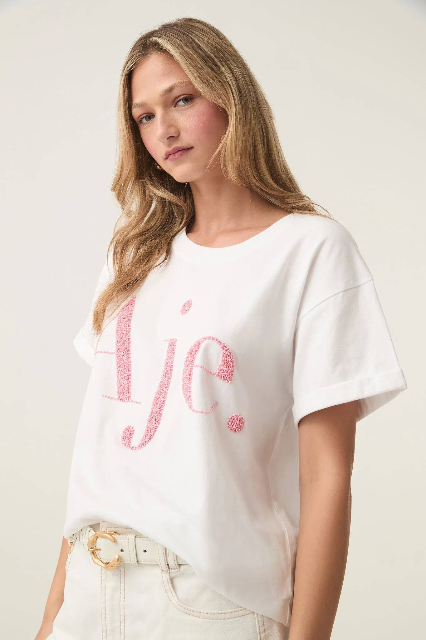 Fondness Embellished Logo Tee sold by Aje product image thumbnail 5