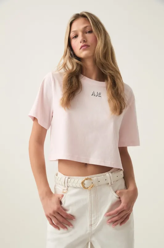 Beam Embroidered Logo Tee sold by Aje