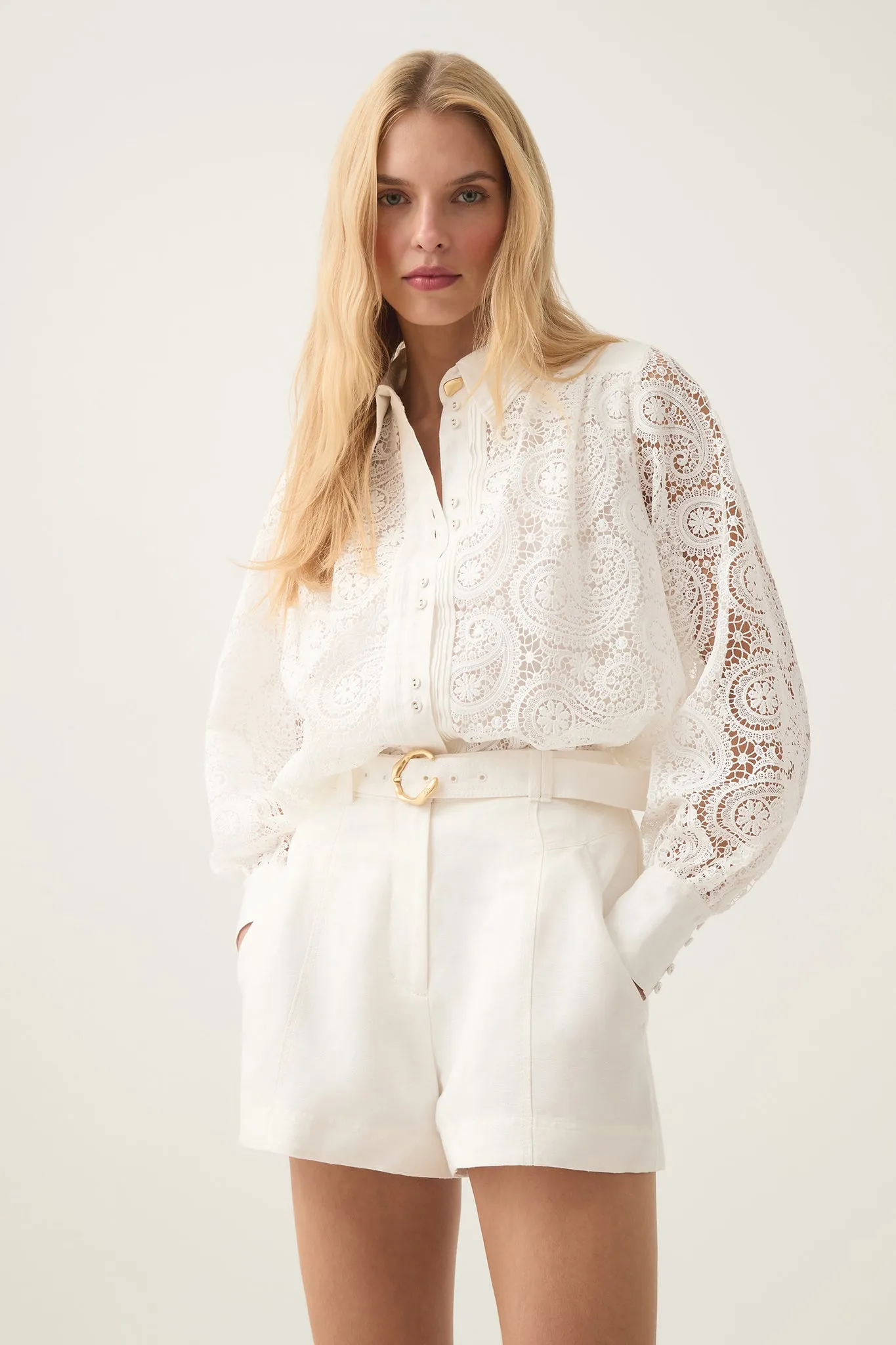 Laicey Paisley Shirt sold by Aje