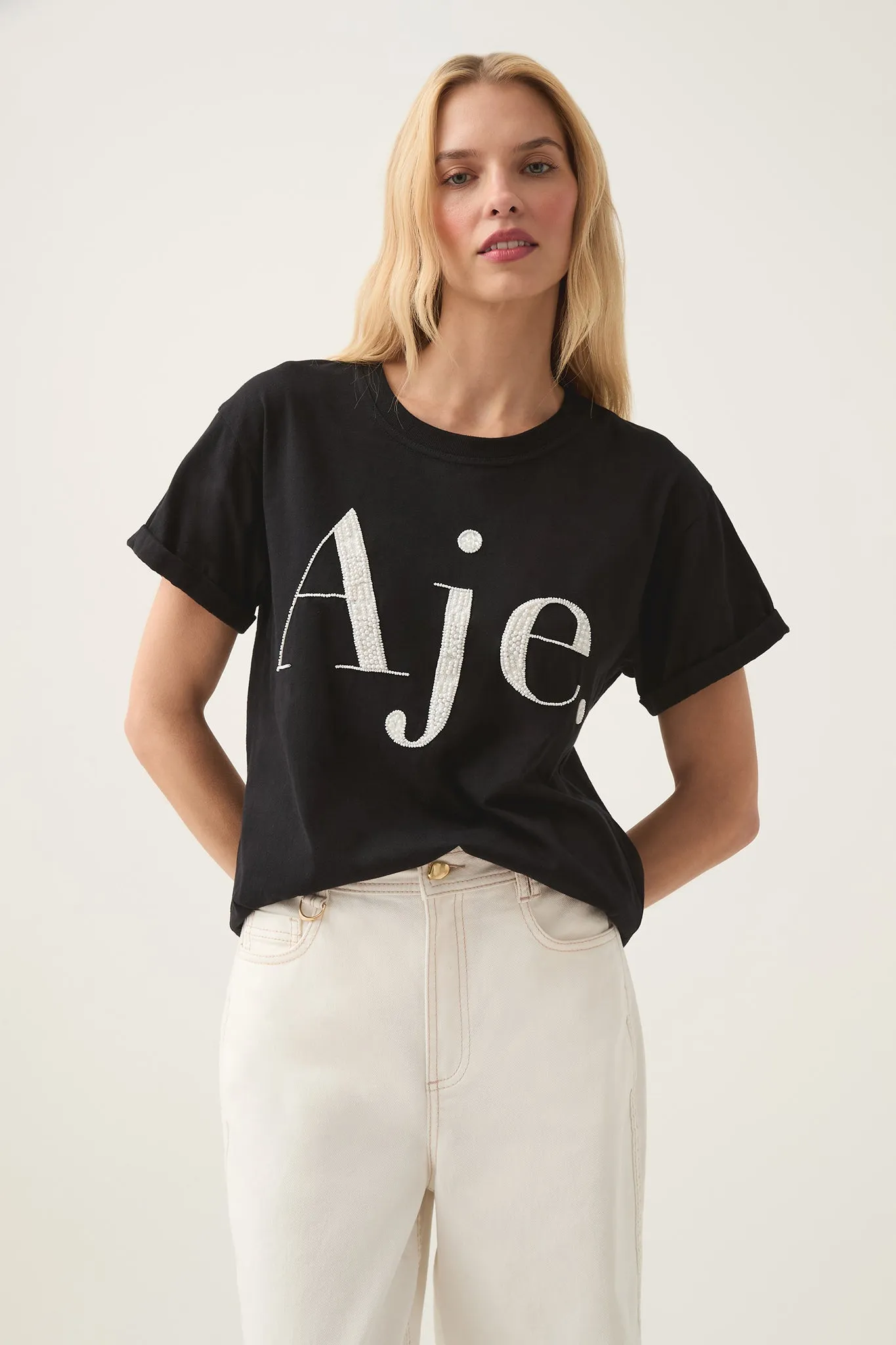 Beyond Embellished Logo Tee sold by Aje product image thumbnail 3