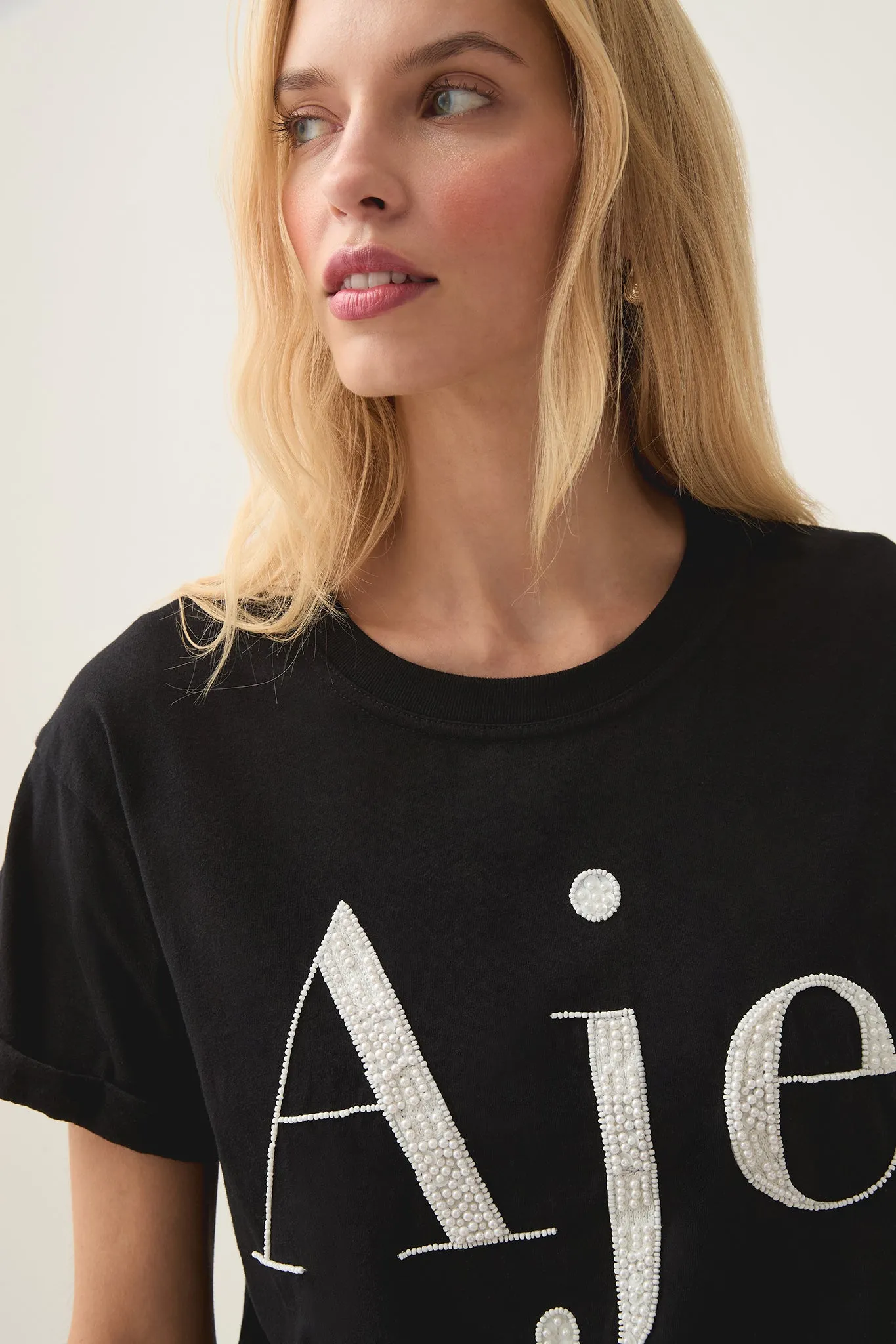 Beyond Embellished Logo Tee sold by Aje product image thumbnail 4