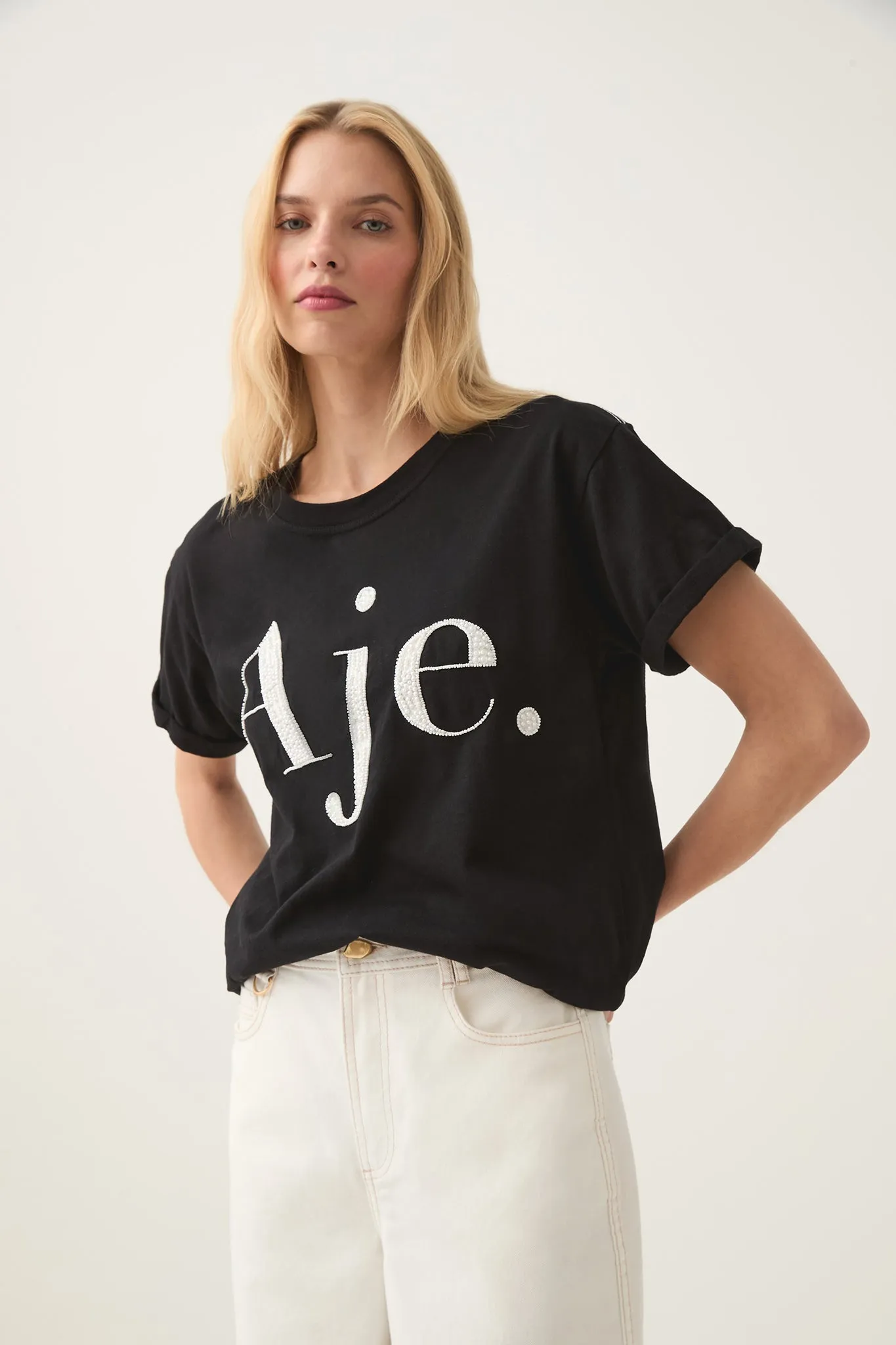 Beyond Embellished Logo Tee sold by Aje product image thumbnail 5