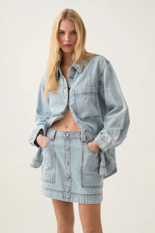 Aura Denim Shirt sold by Aje