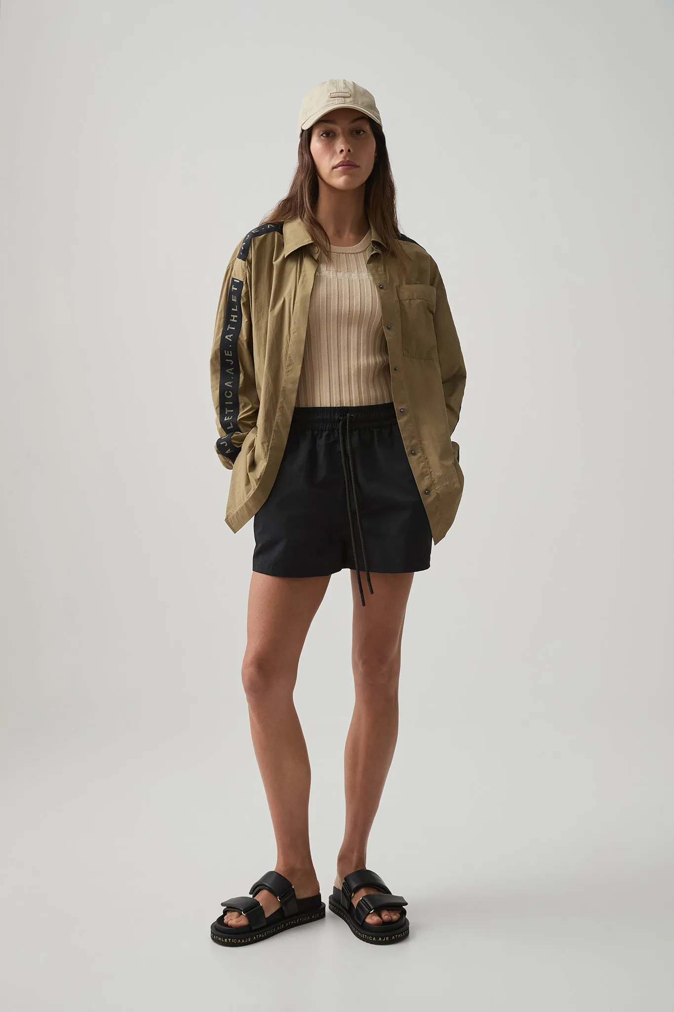 Logo Tape Spray Shirt 427 sold by Aje