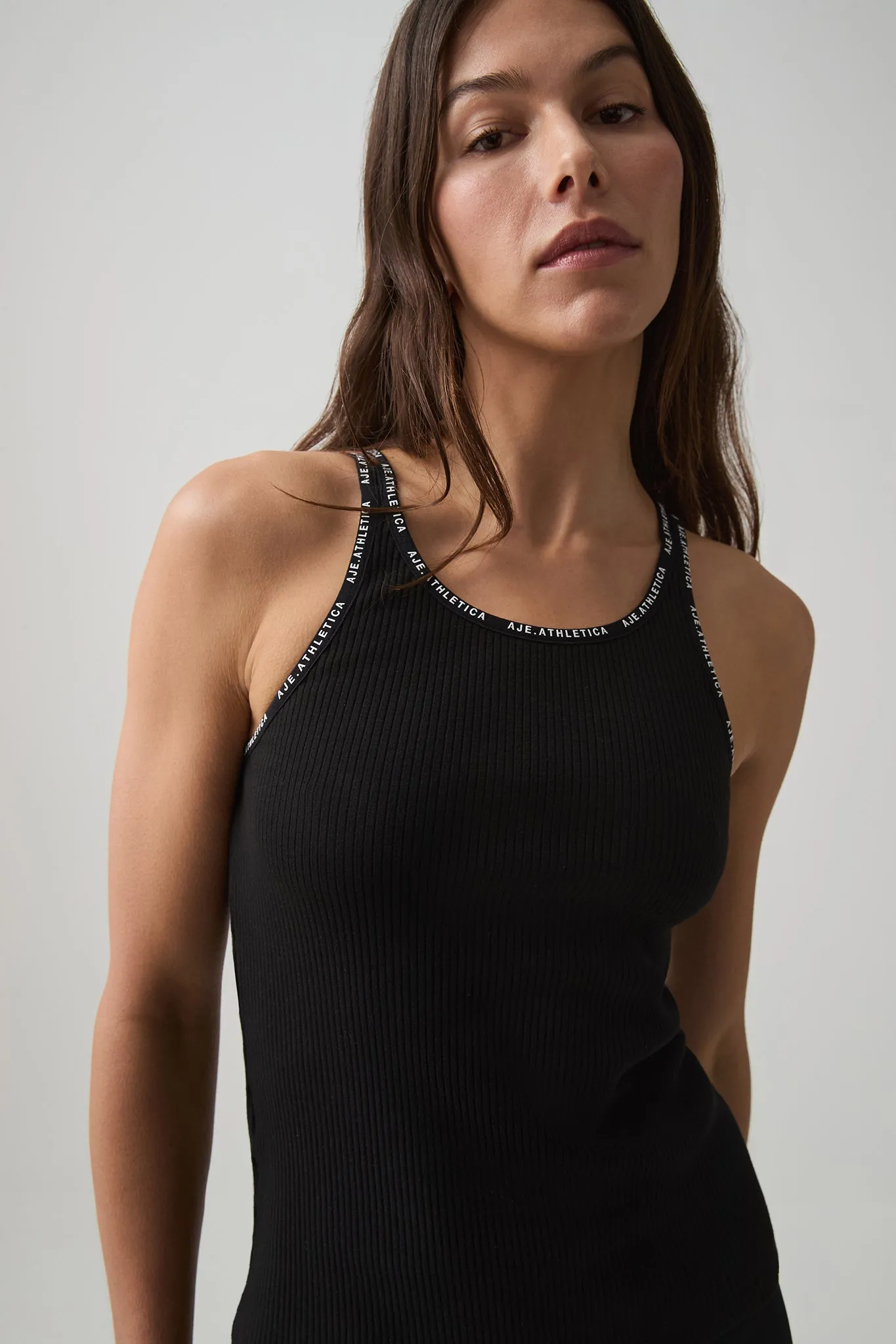 Logo Strap Ribbed Tank 142 sold by Aje