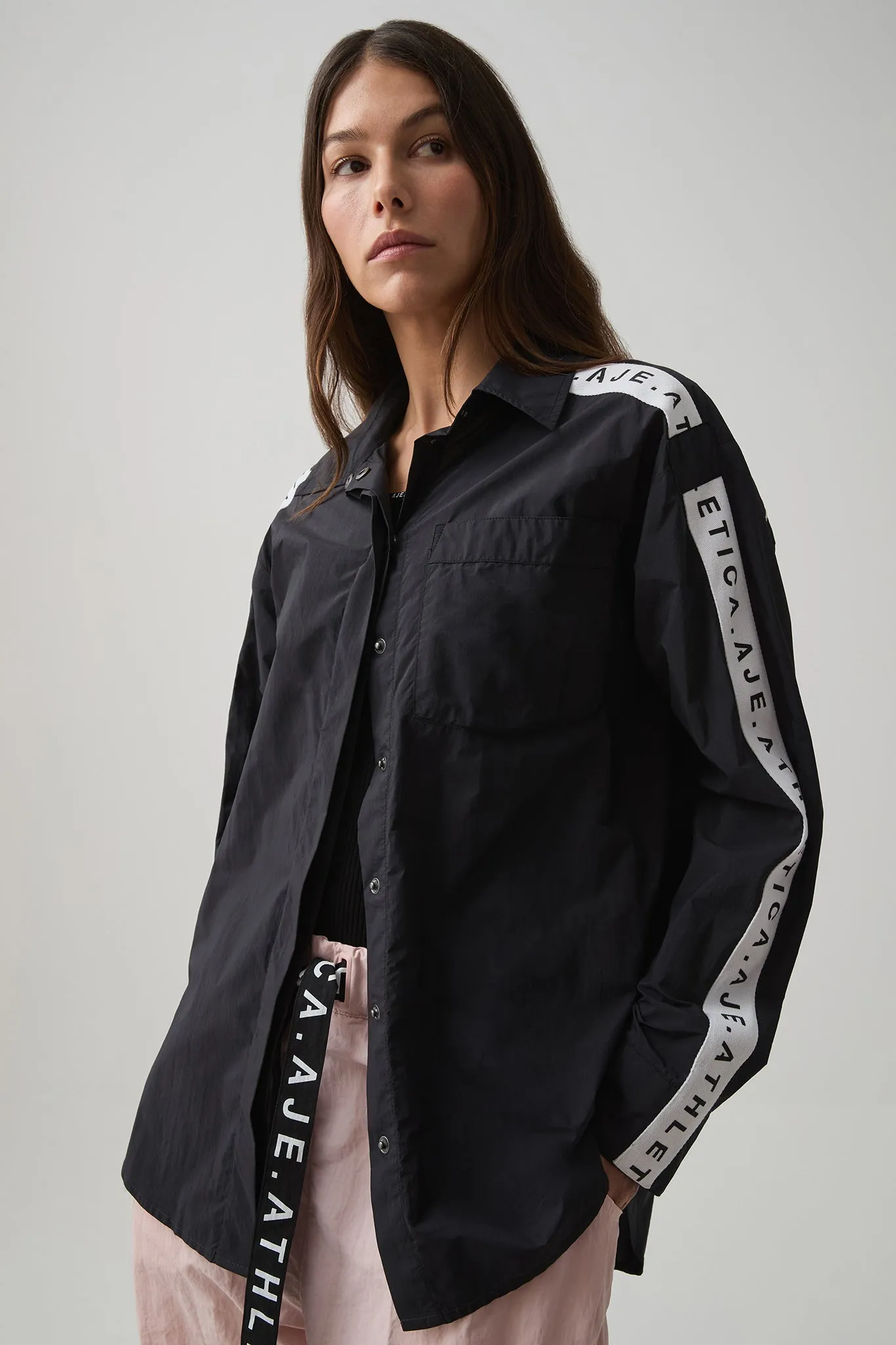 Logo Tape Spray Shirt 427 sold by Aje