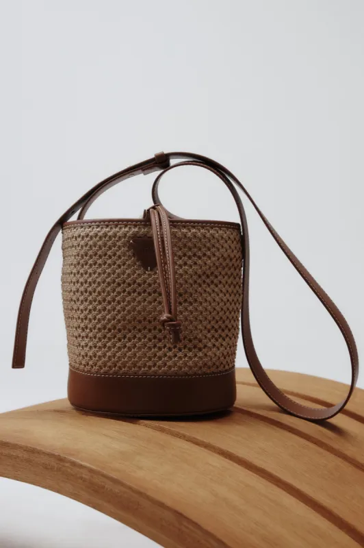 Beam Woven Bucket Bag sold by Aje
