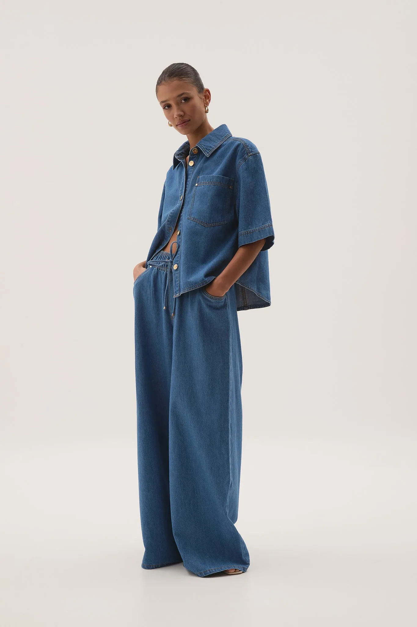 Sunray Denim Shirt sold by Aje