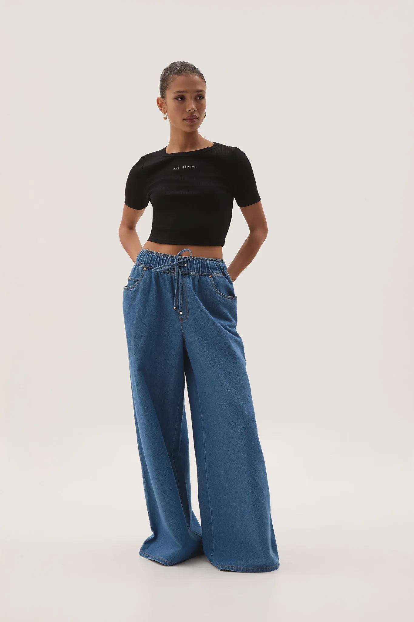 Cowrie Cropped Tee sold by Aje