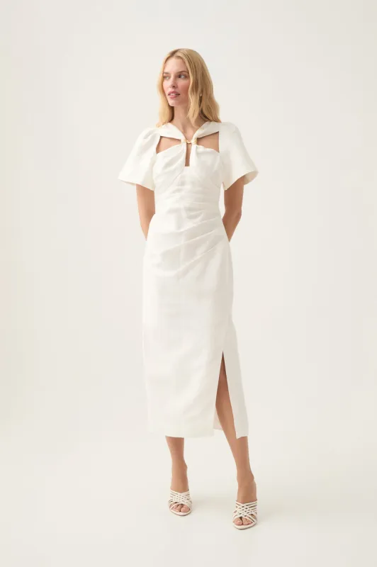 Presence Twisted Midi Dress sold by Aje