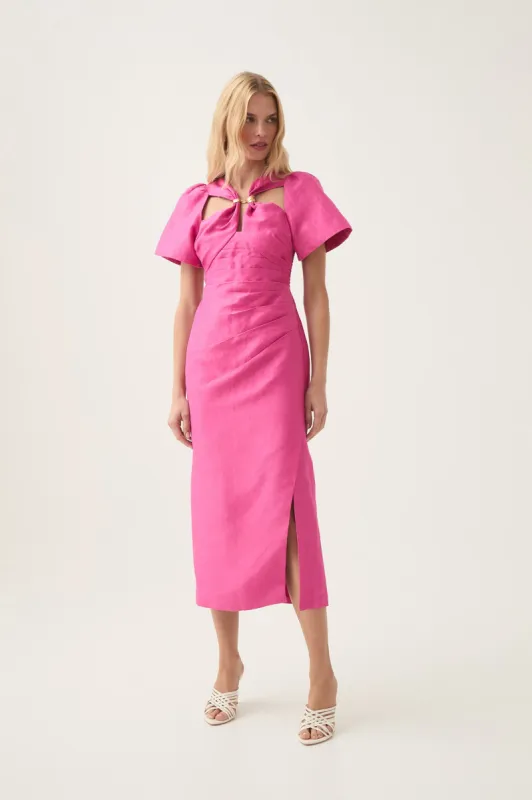 Presence Twisted Midi Dress sold by Aje