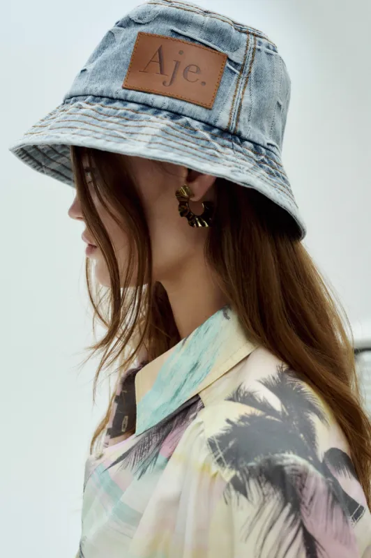 Nostalgia Denim Bucket Hat sold by Aje