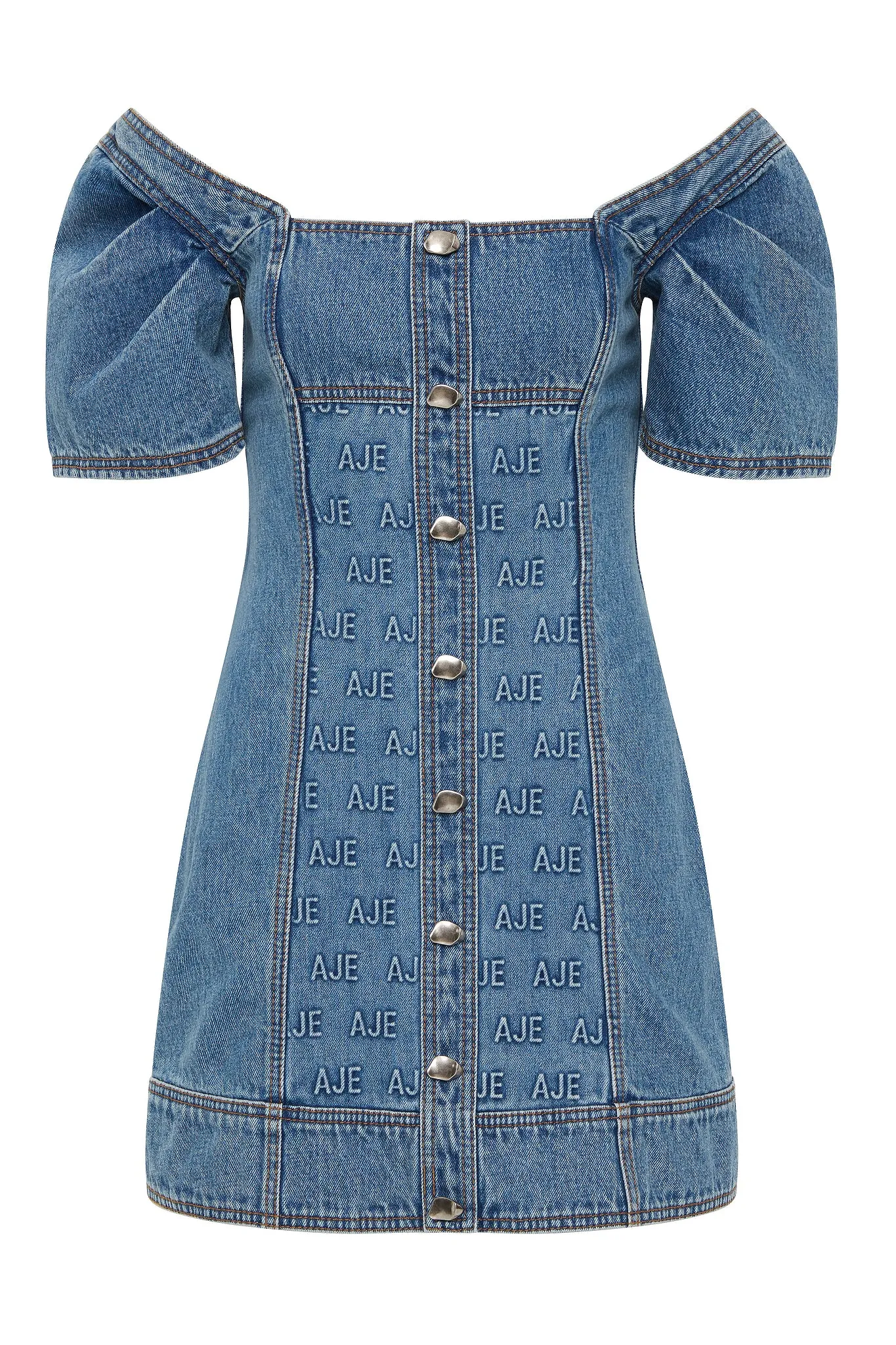 Nika Logo Denim Mini Dress sold by Aje product image thumbnail 2