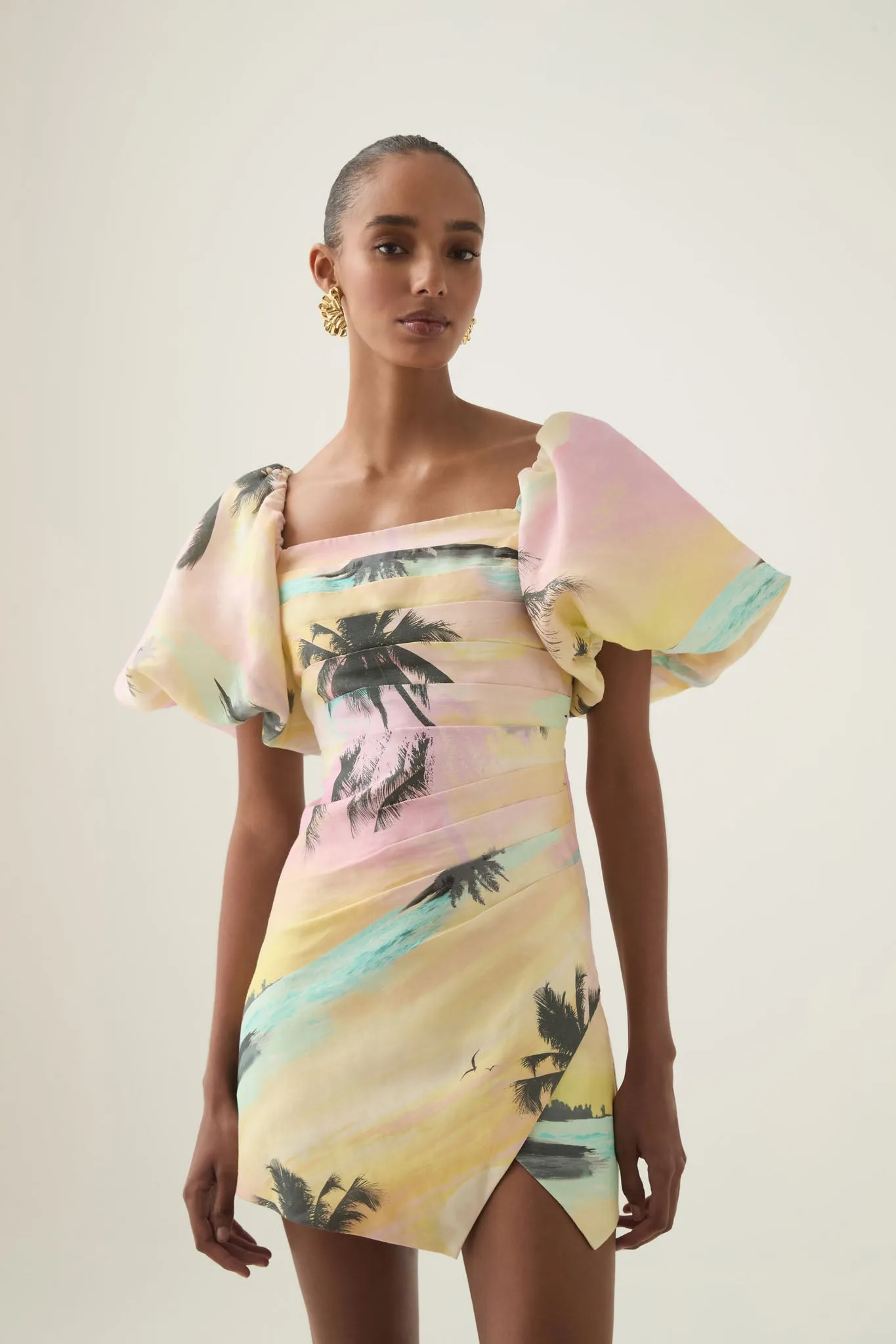 Paradise Wrap Front Mini Dress sold by Aje product image thumbnail 3