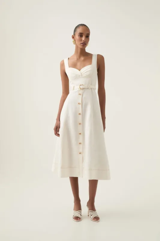 Primary Belted Midi Dress sold by Aje
