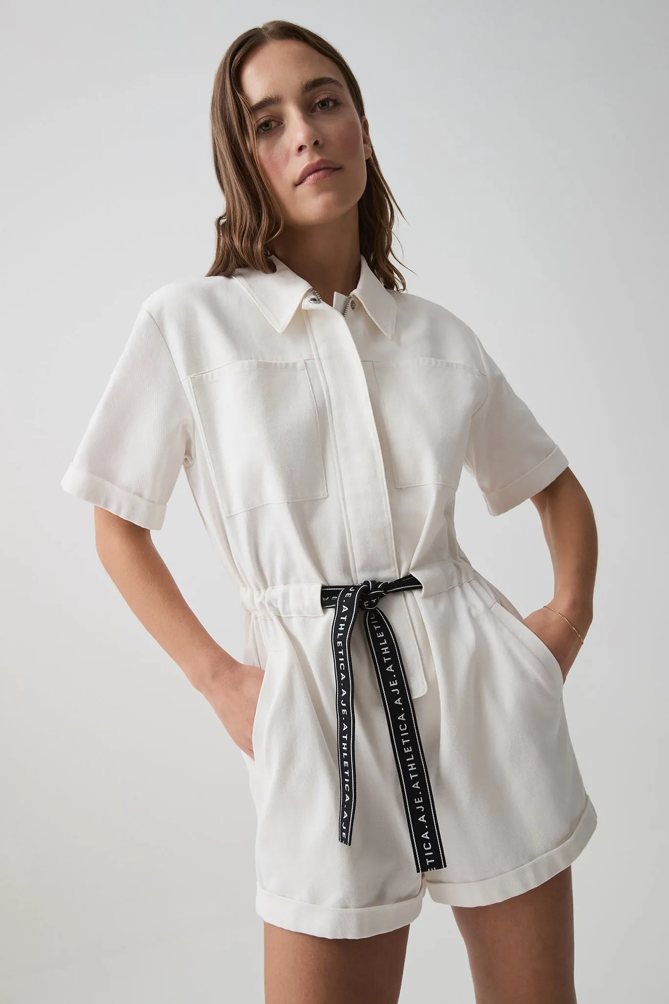 Logo Tape Twill Playsuit 826 sold by Aje product image thumbnail 4