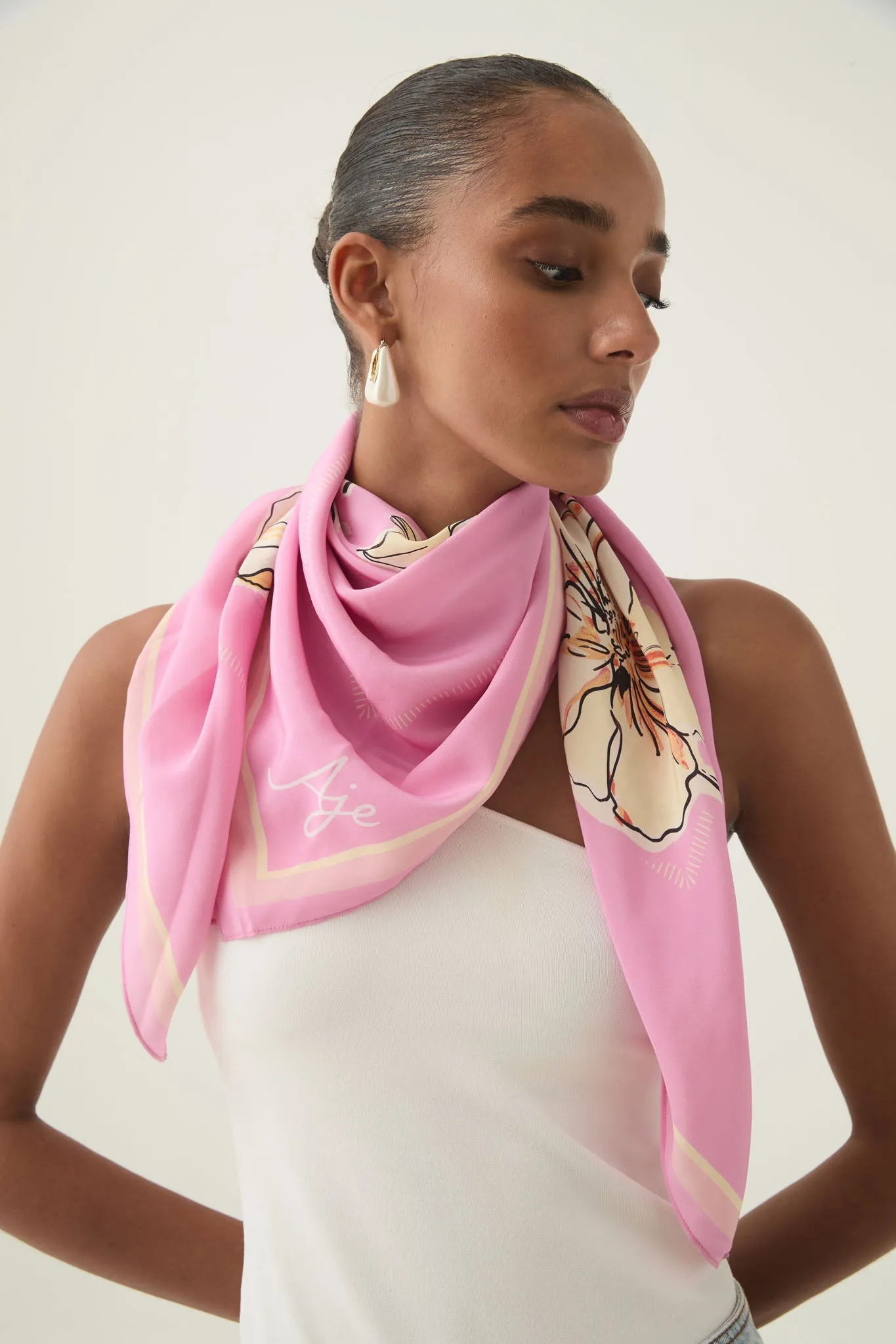 Flourish Silk Scarf sold by Aje