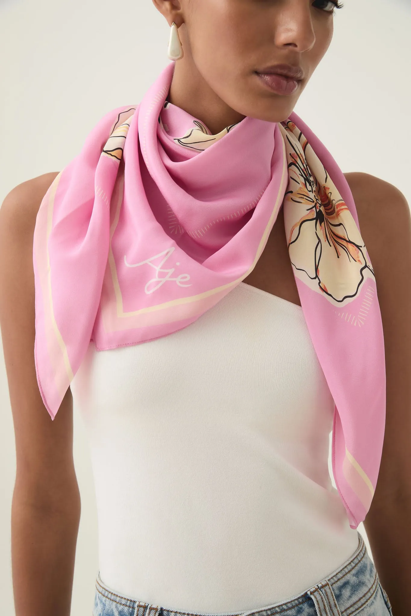 Flourish Silk Scarf sold by Aje product image thumbnail 3