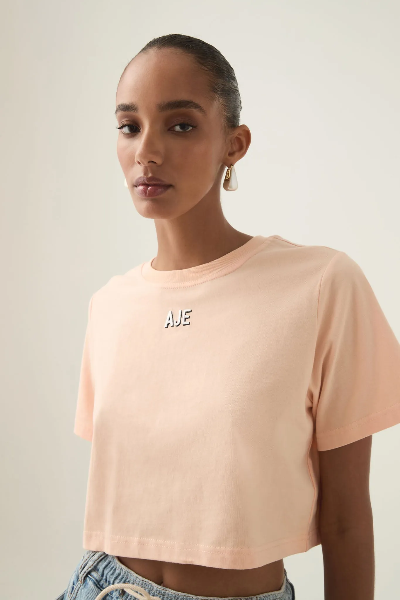Beam Embroidered Logo Tee sold by Aje product image thumbnail 4