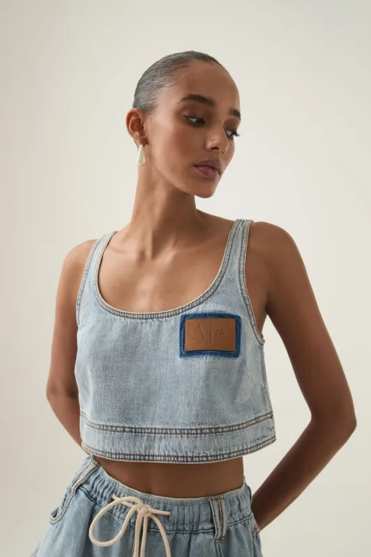 Aura Denim Top made by Aje