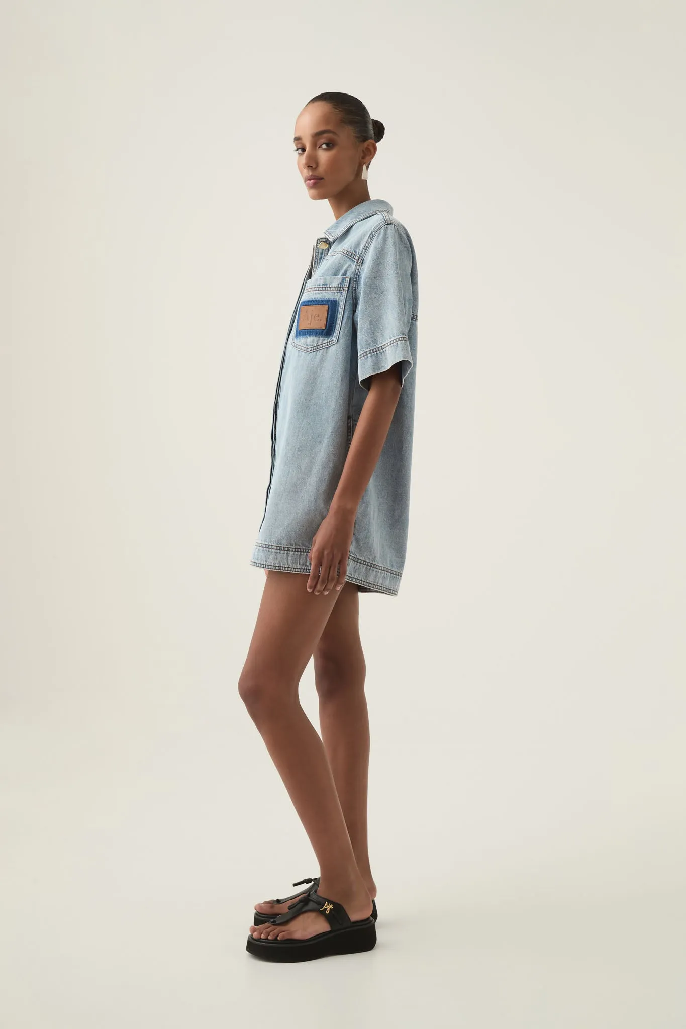 Aura Denim Mini Tunic Dress sold by Aje product image thumbnail 5