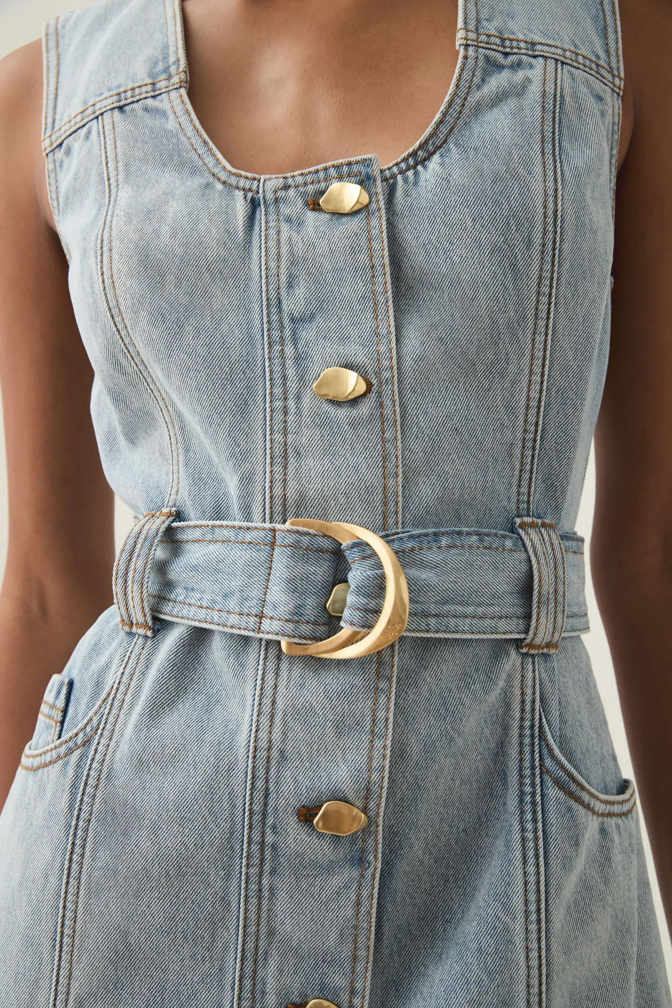 Aura Denim Mini Dress sold by Aje product image thumbnail 4