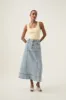 Aura Denim Midi Skirt sold by Aje