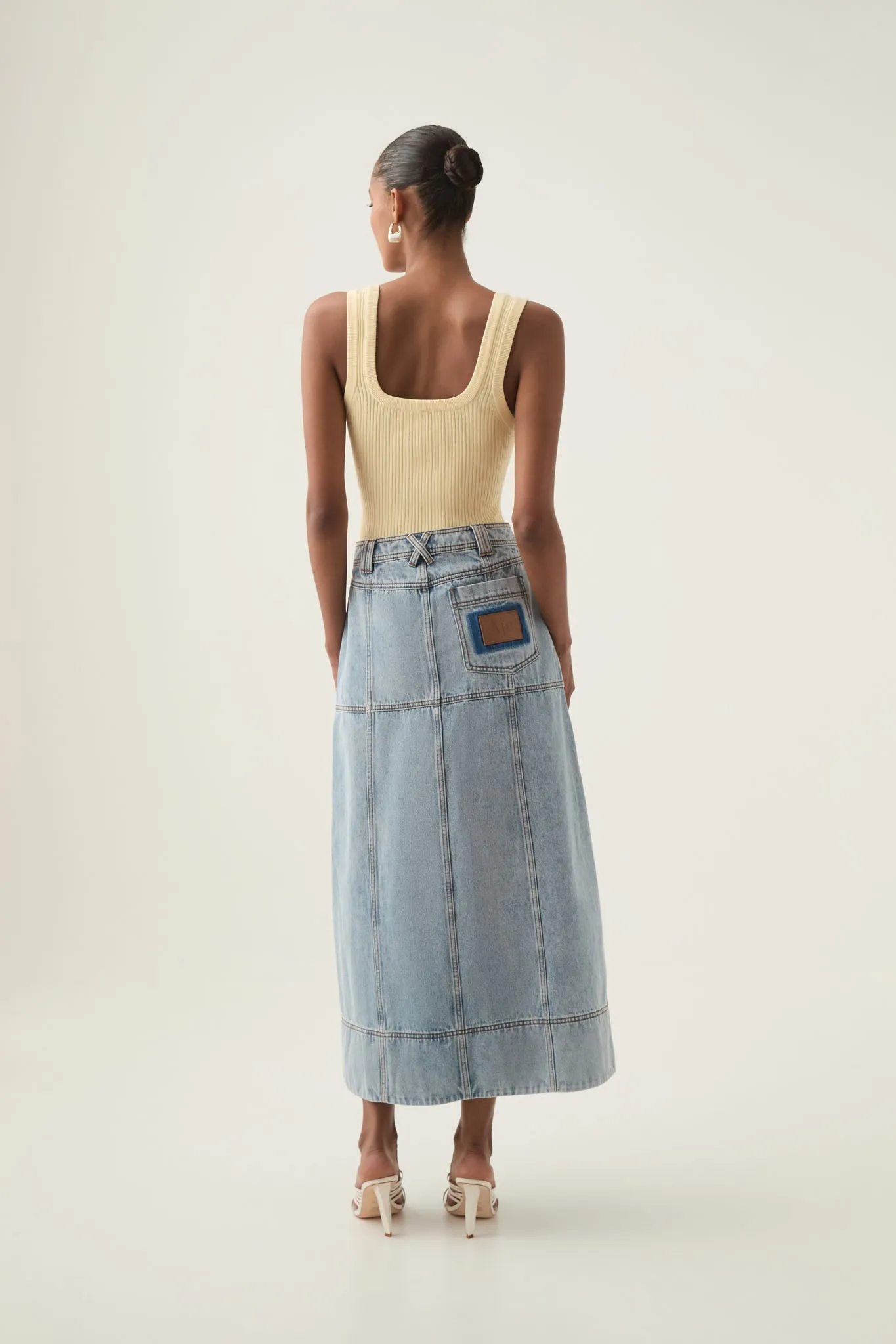 Aura Denim Midi Skirt sold by Aje product image thumbnail 5