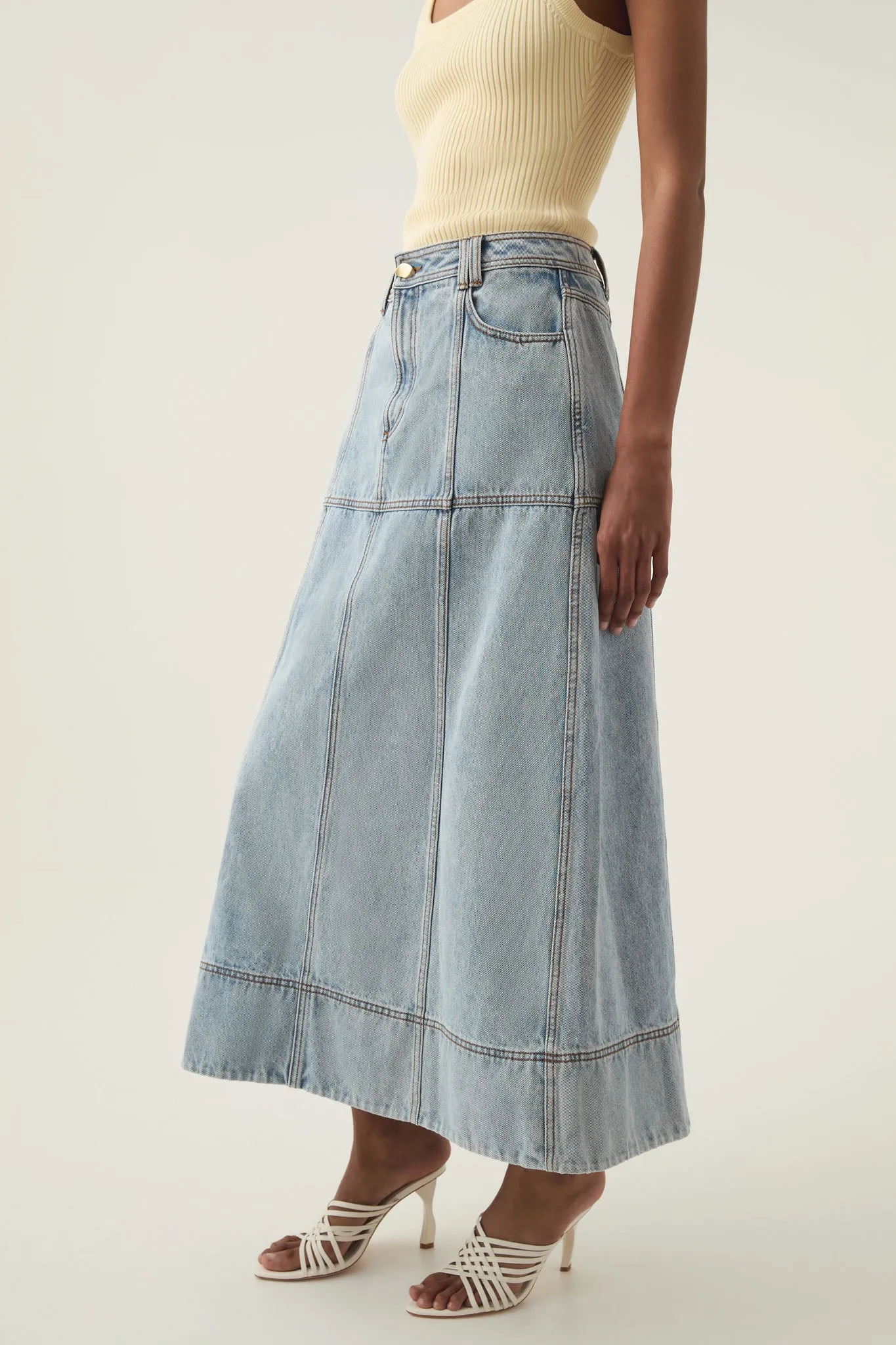 Aura Denim Midi Skirt sold by Aje product image thumbnail 4