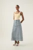 Aura Denim Midi Skirt sold by Aje