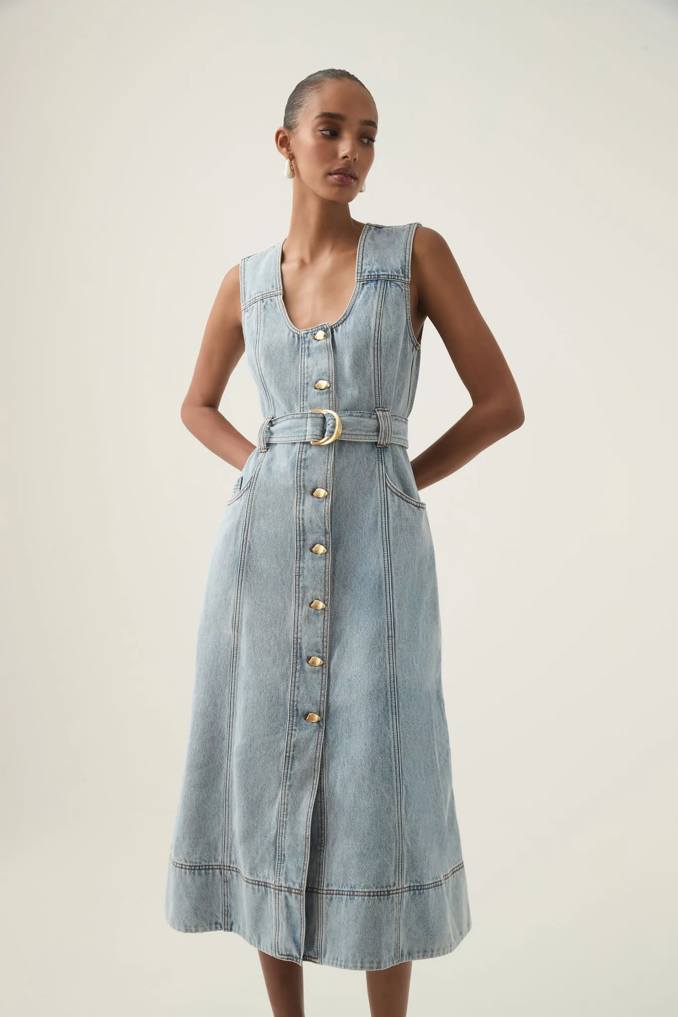 Aura Denim Midi Dress sold by Aje product image thumbnail 4