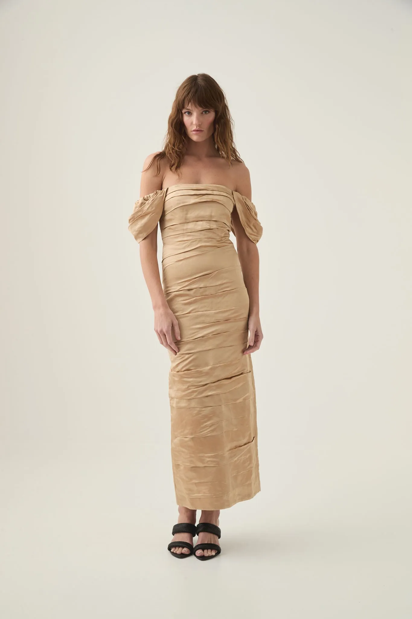 Zara Gathered Midi Dress sold by Aje product image thumbnail 3