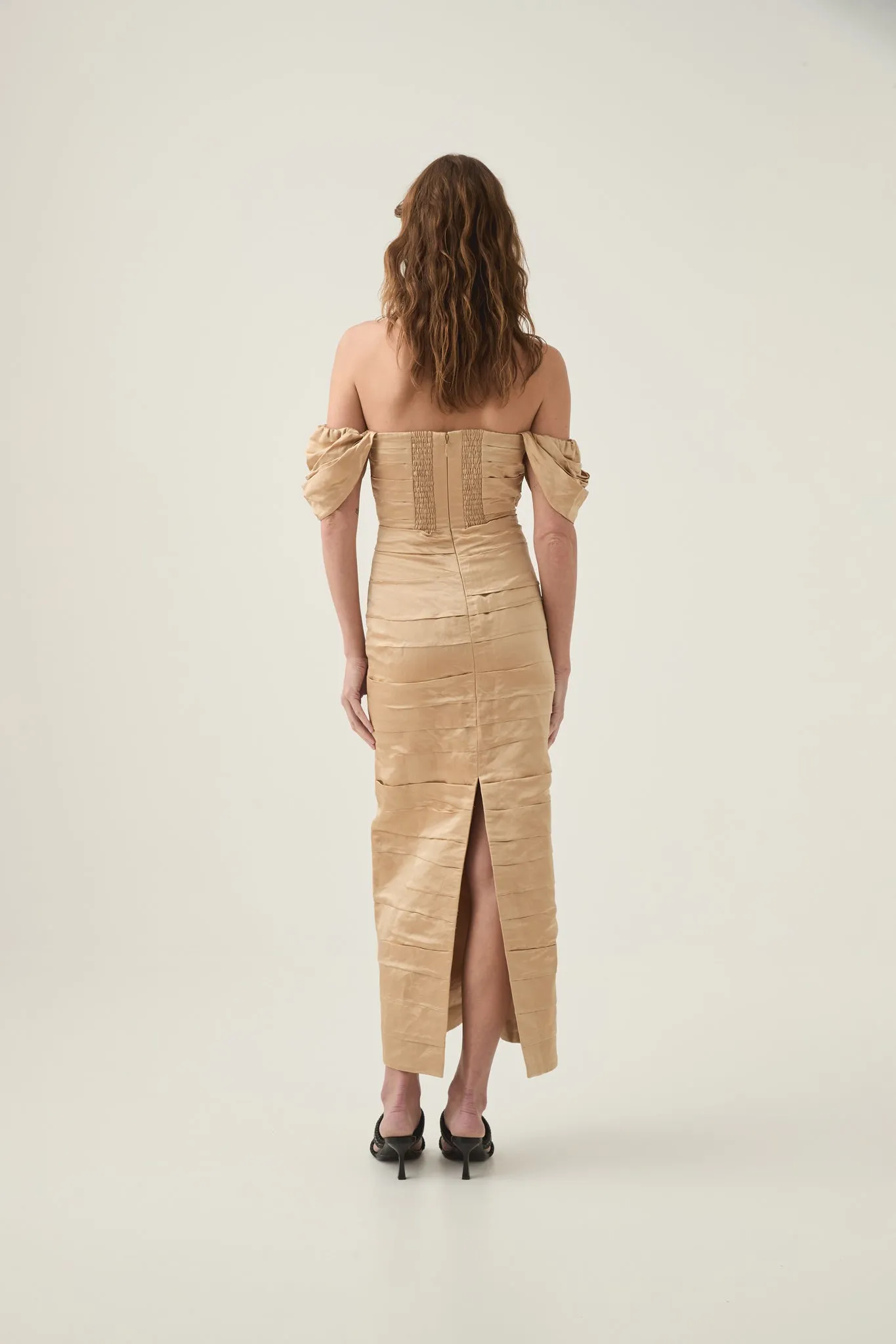 Zara Gathered Midi Dress sold by Aje product image thumbnail 5