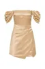 Paradise Wrap Front Mini Dress sold by Aje