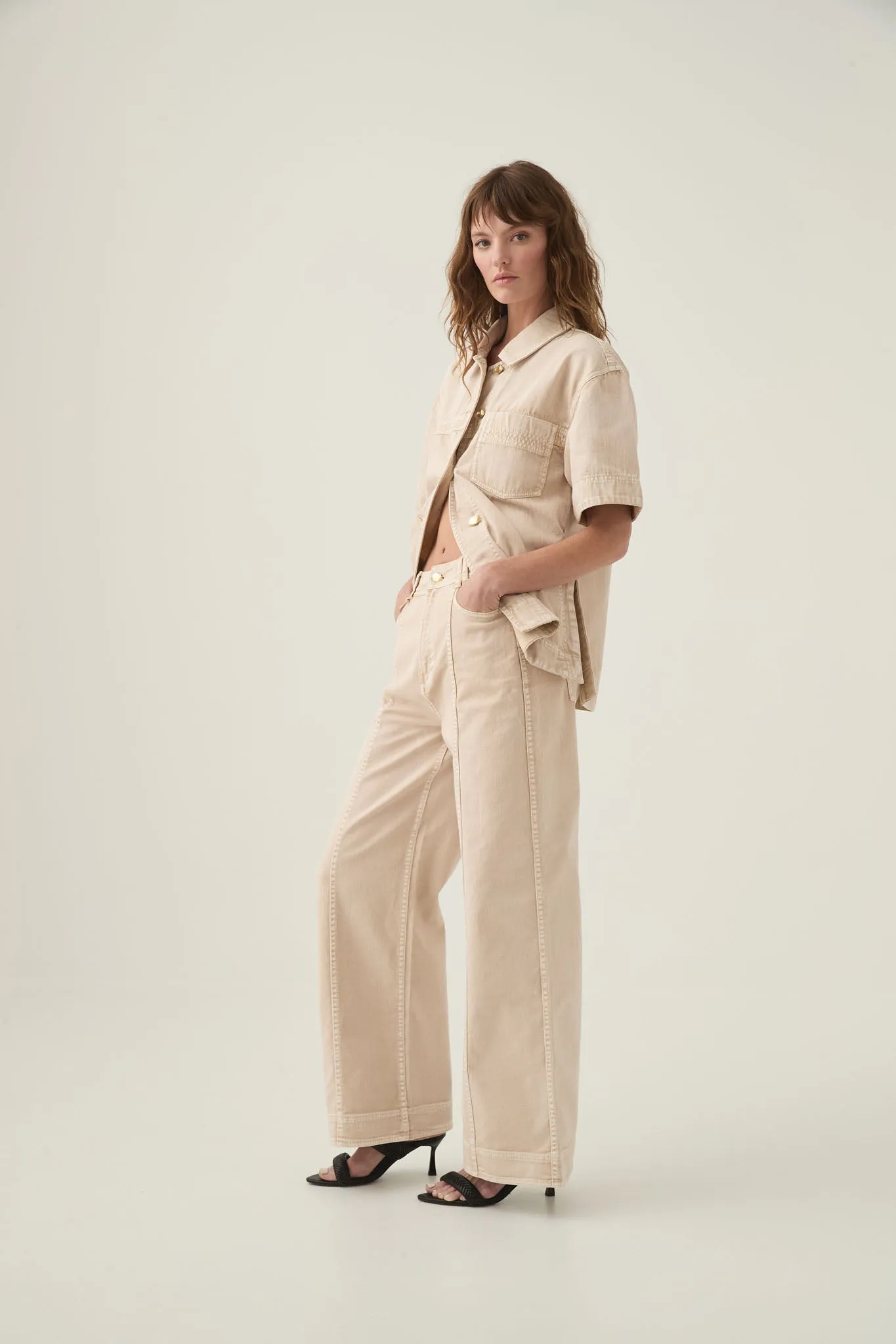 Kya Contrast Wide Leg Jeans sold by Aje product image thumbnail 5