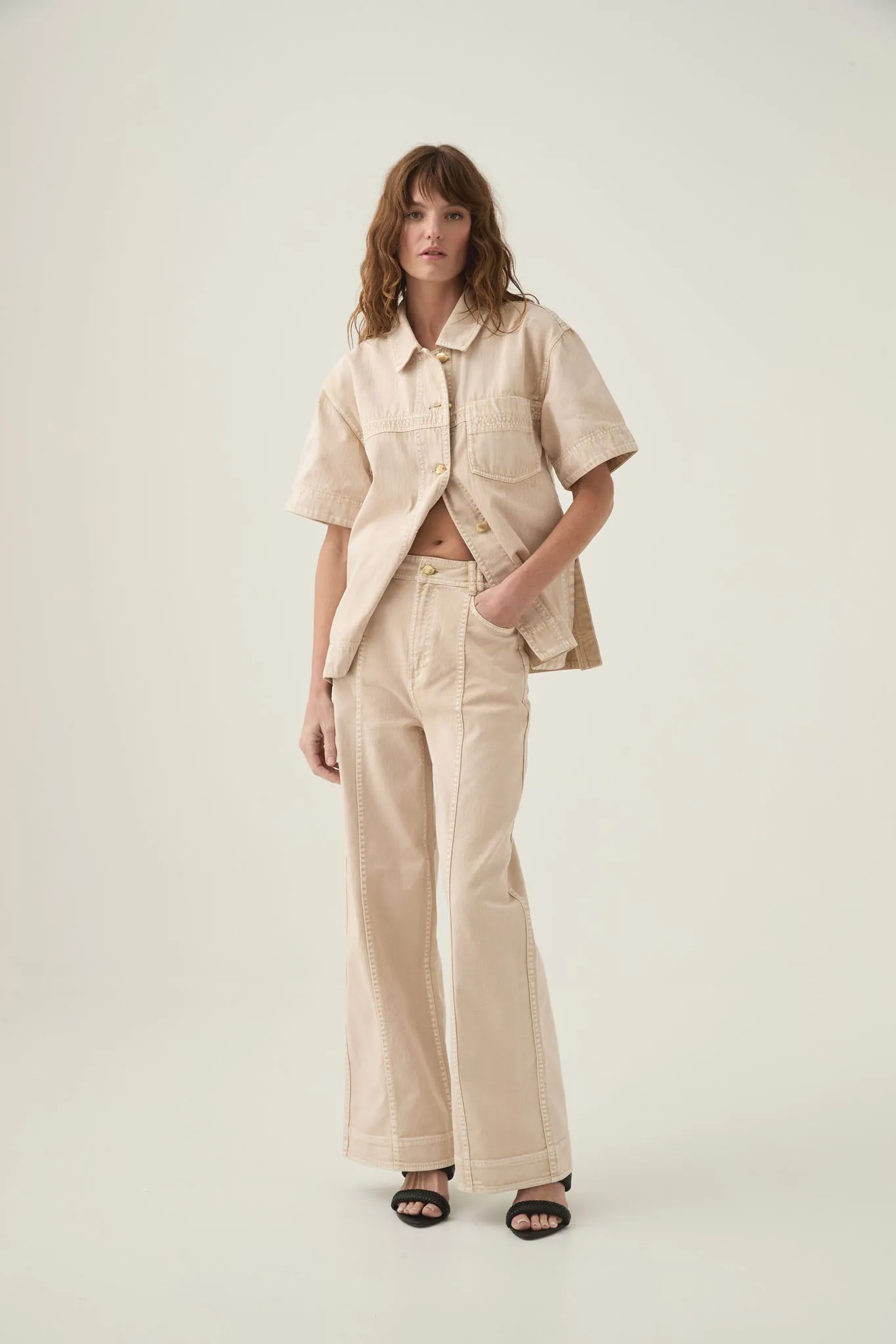 Kya Contrast Wide Leg Jeans sold by Aje product image thumbnail 3