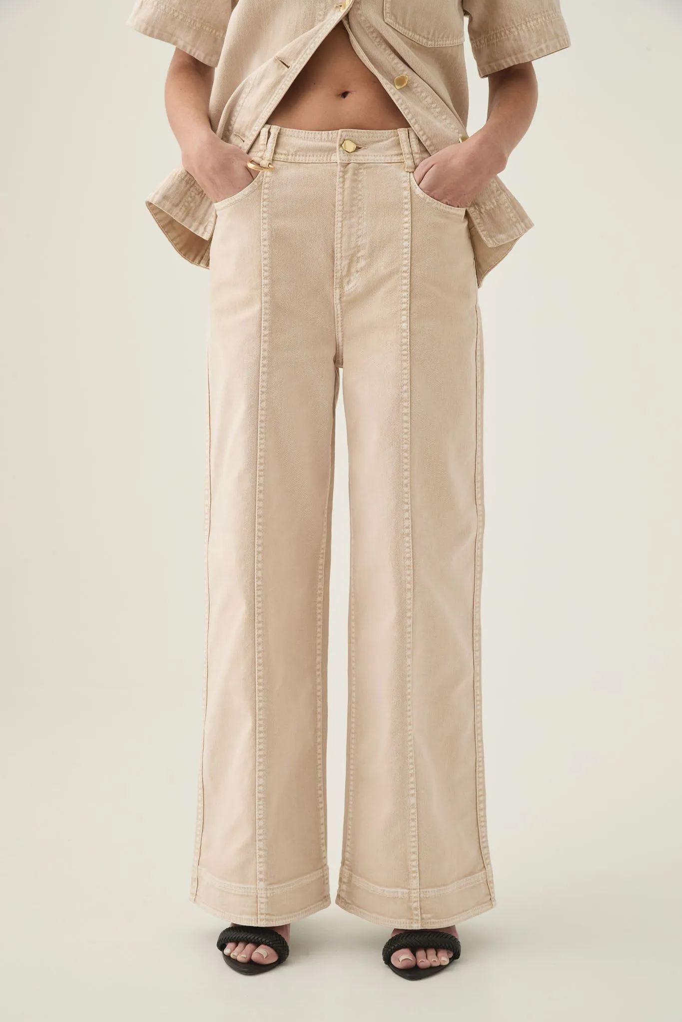 Kya Contrast Wide Leg Jeans sold by Aje product image thumbnail 4