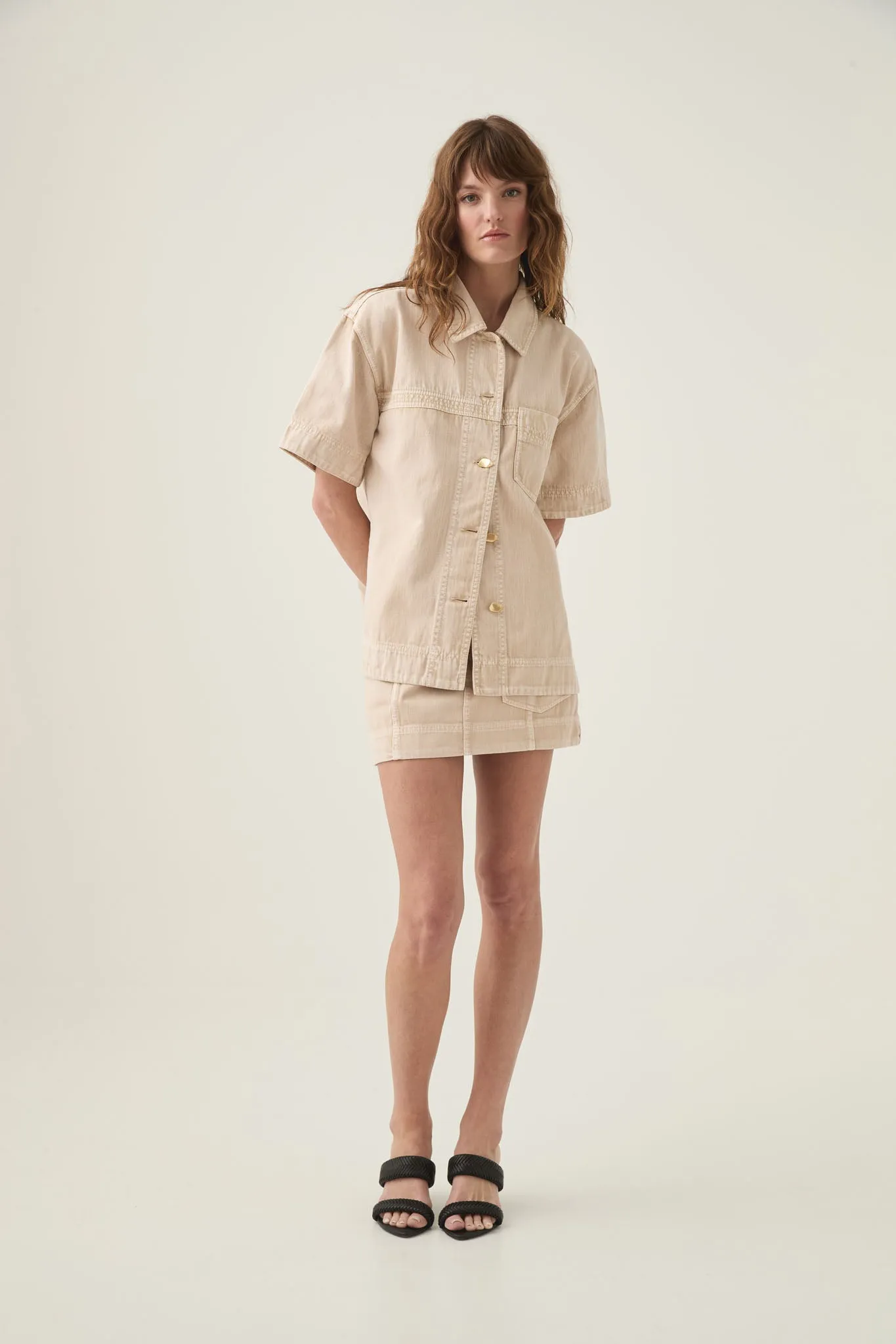 Kya Contrast Denim Shirt sold by Aje product image thumbnail 3