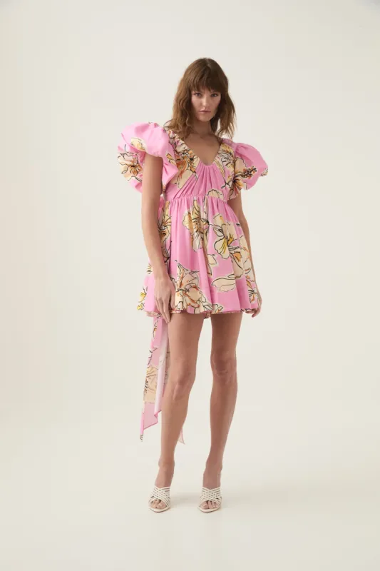 Gretta Bow Back Mini Dress sold by Aje