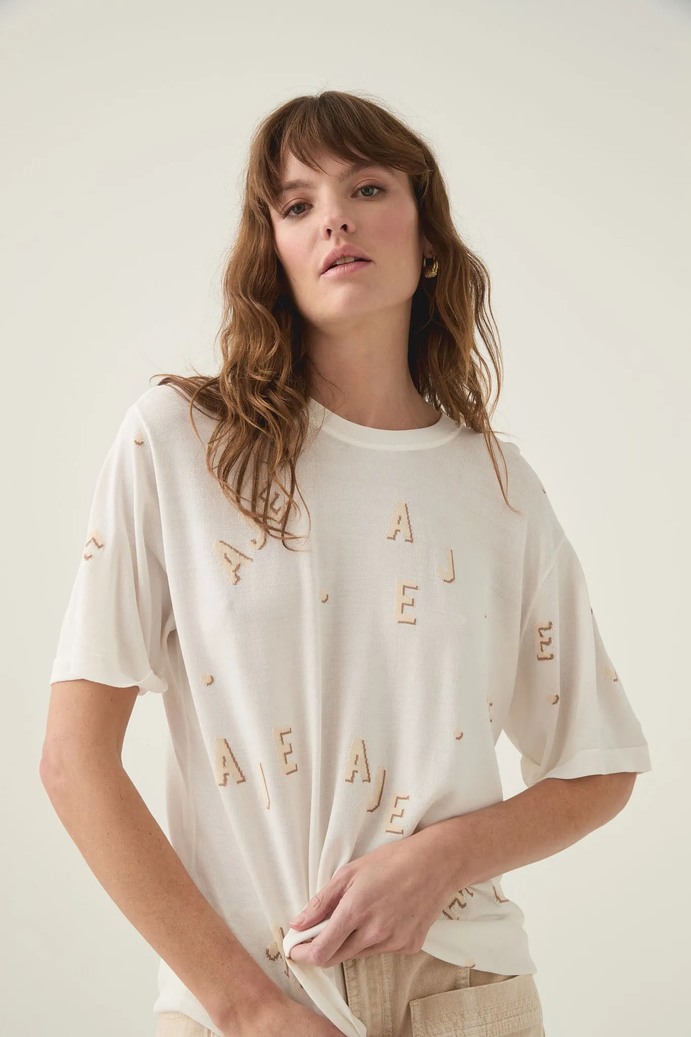 Decora Logo Sprinkle Knit Tee sold by Aje product image thumbnail 3