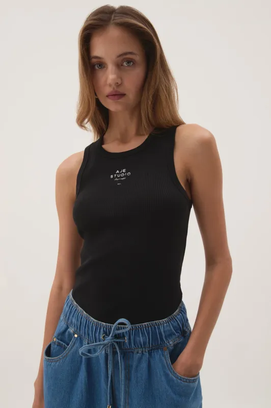 Cowrie High Neck Tank sold by Aje