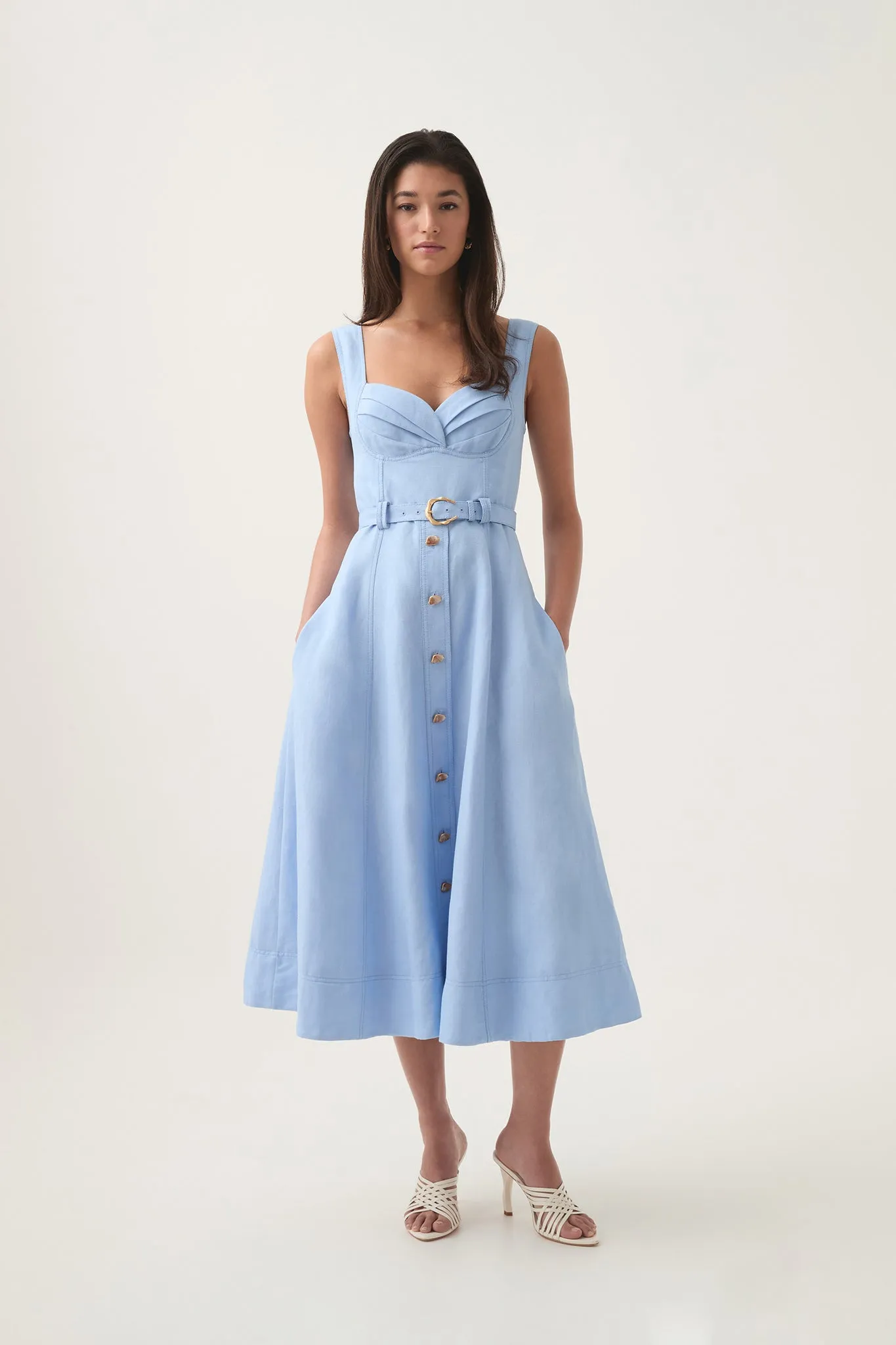 Primary Belted Midi Dress sold by Aje