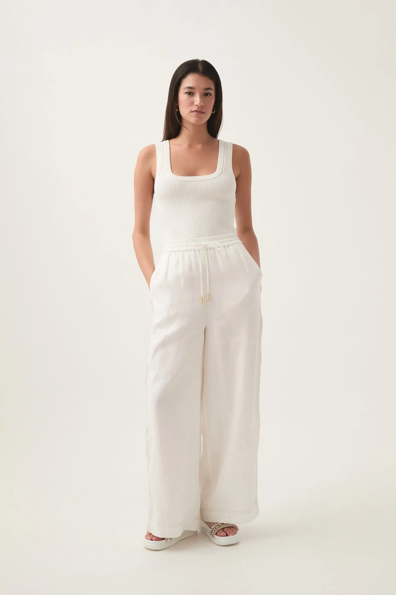 Imogen Logo Linen Pant sold by Aje product image thumbnail 3