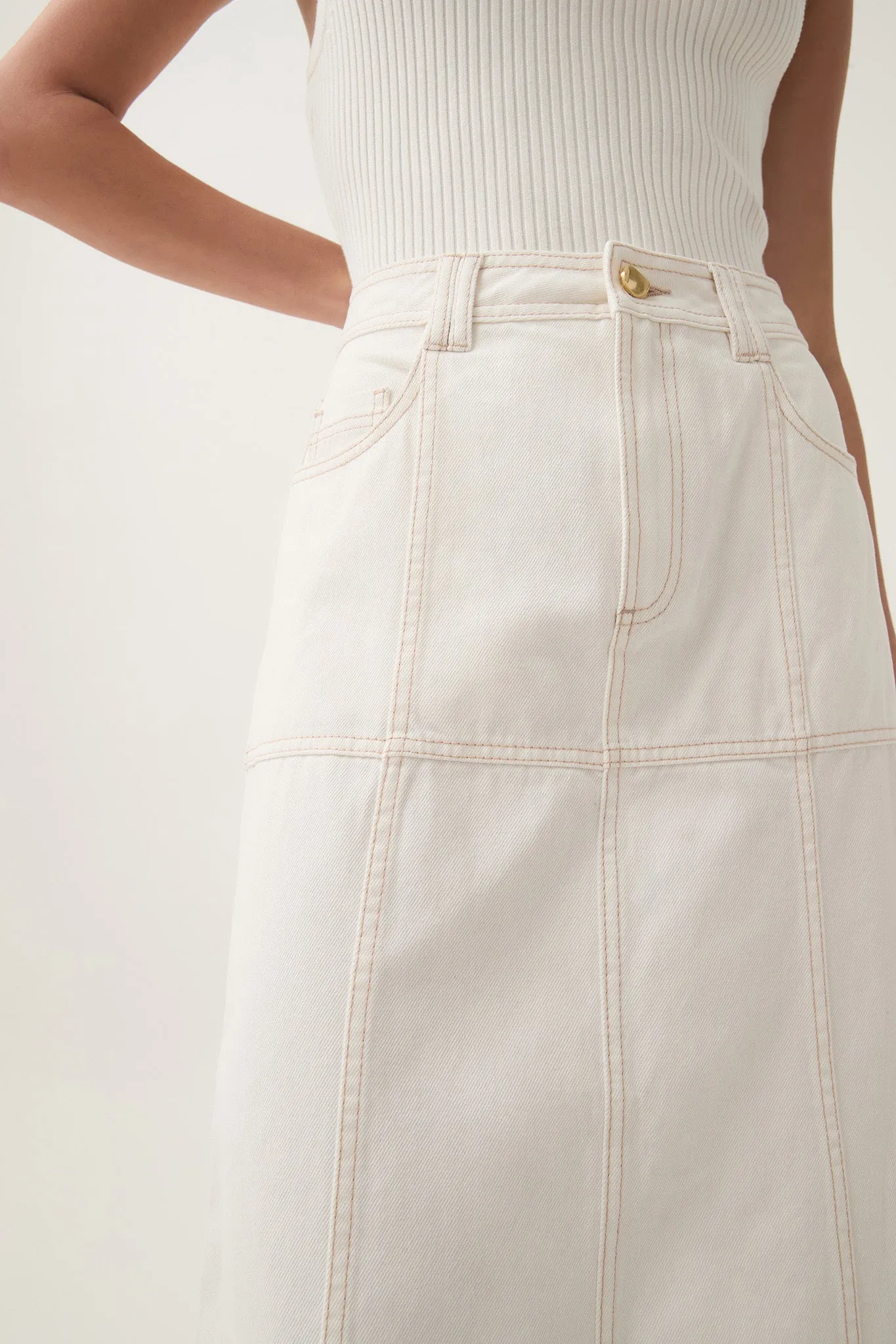 Emilie Denim Midi Skirt sold by Aje product image thumbnail 4