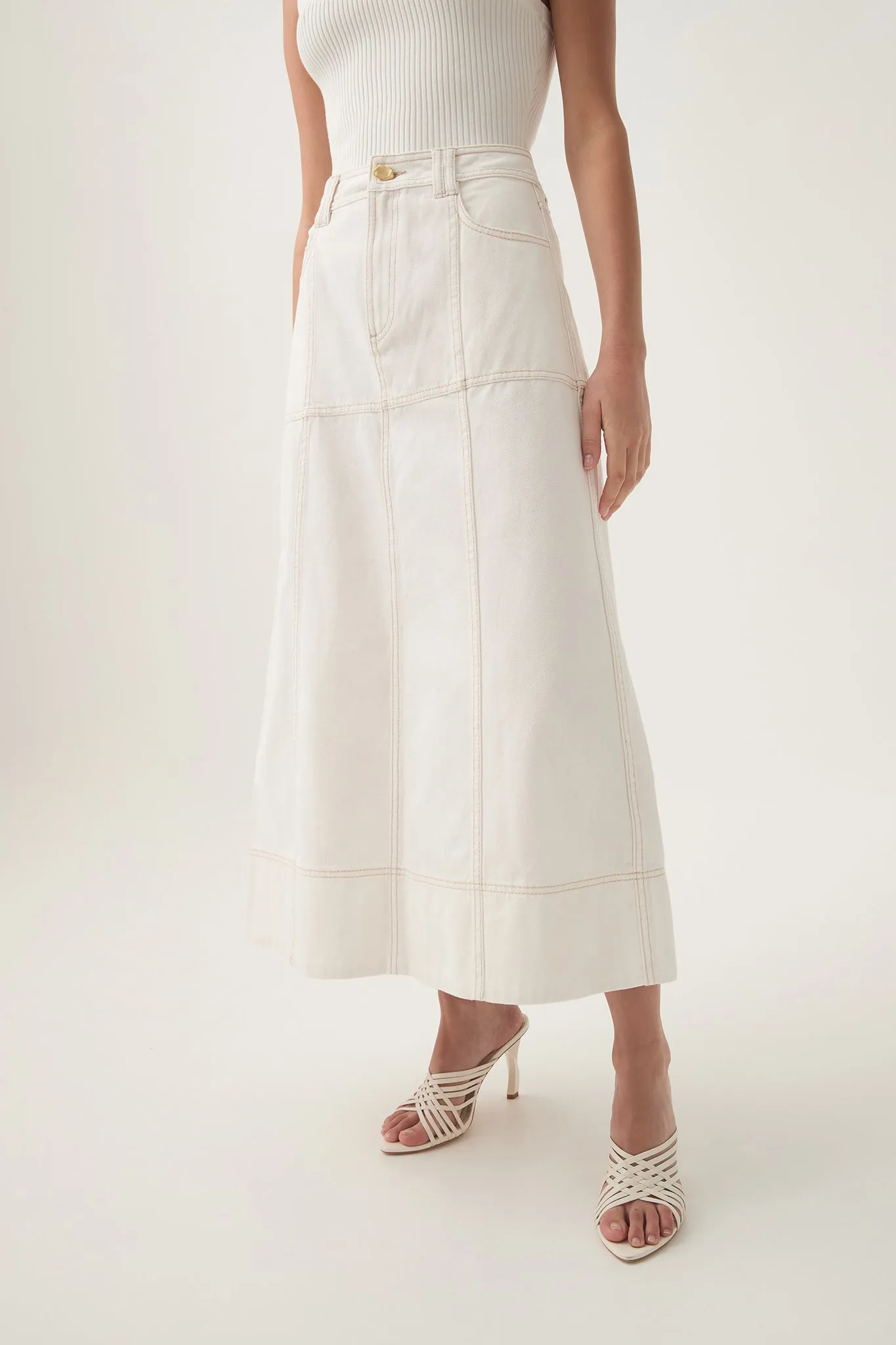 Emilie Denim Midi Skirt sold by Aje product image thumbnail 3