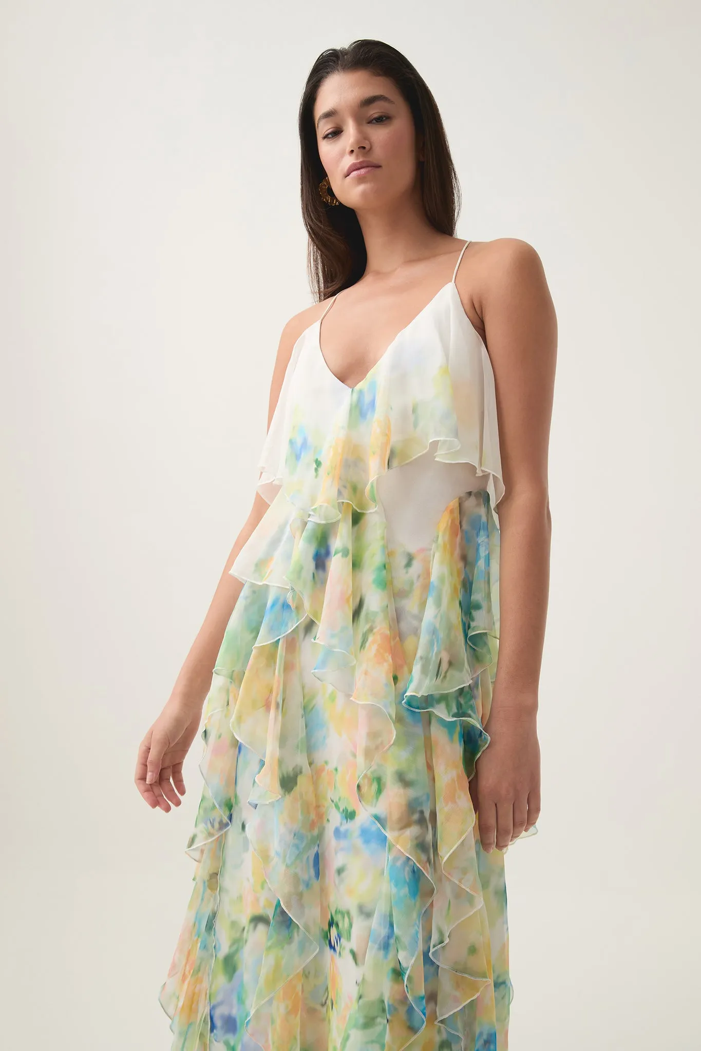 Dreamscape Frill Maxi Dress sold by Aje product image thumbnail 3