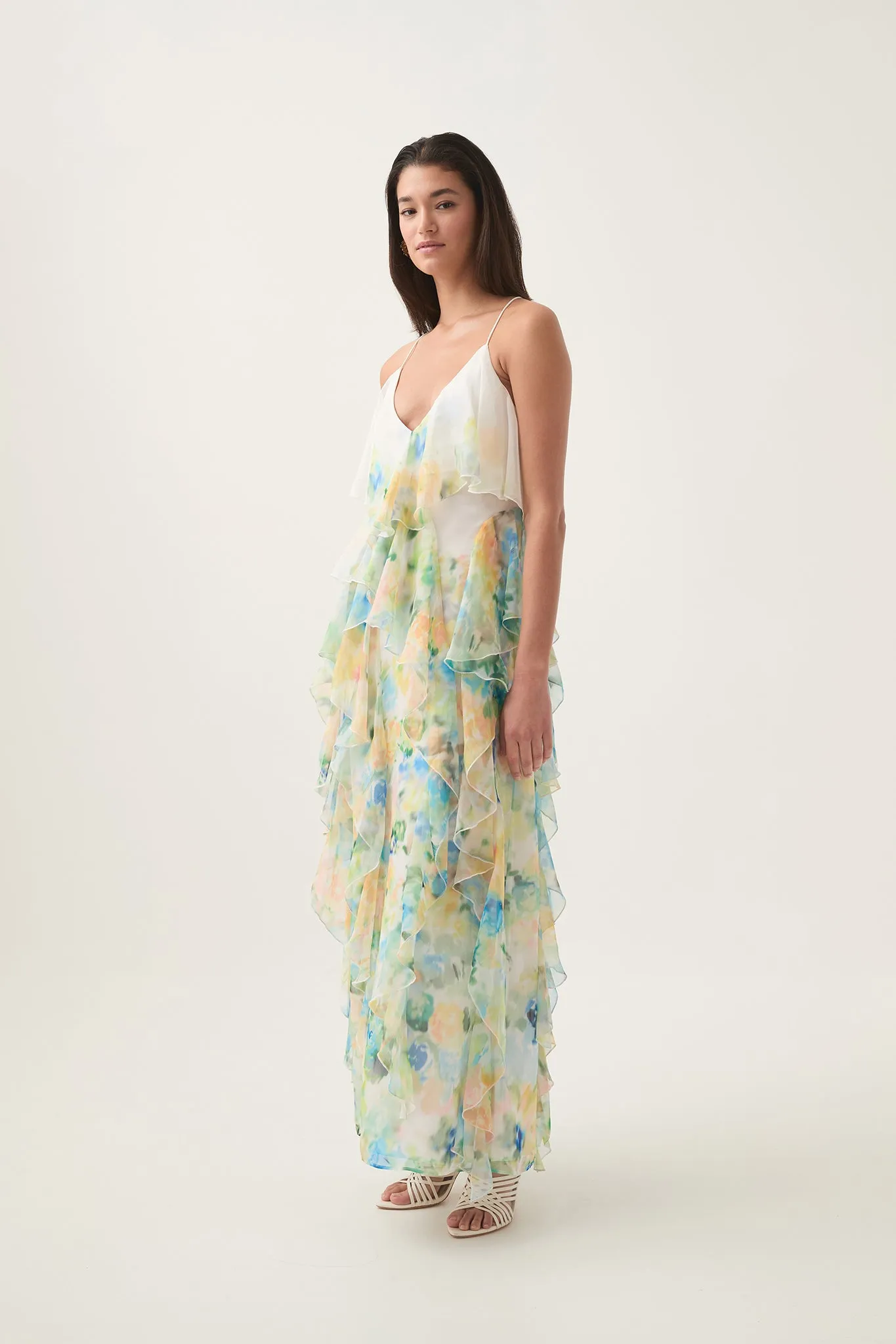 Dreamscape Frill Maxi Dress sold by Aje product image thumbnail 4